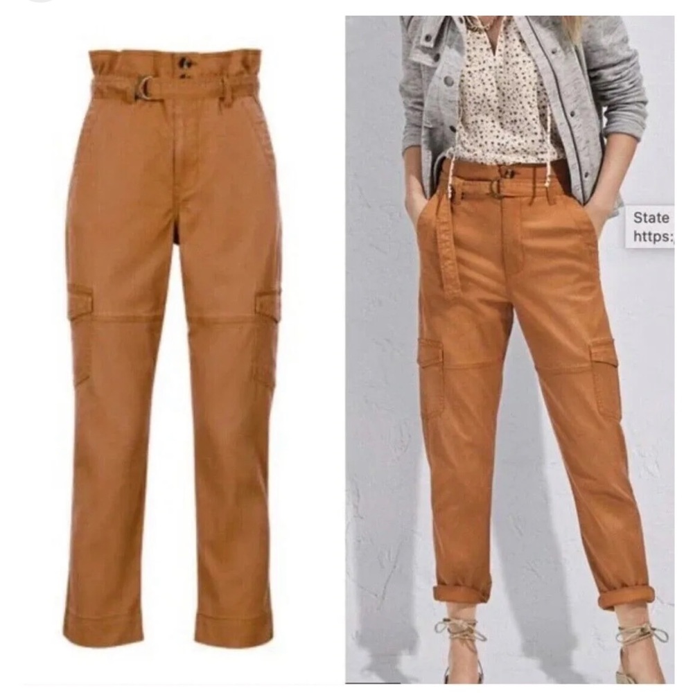 CAbi Paper Bag Cargo Pant  Size 8 Spring 2022  Style #604